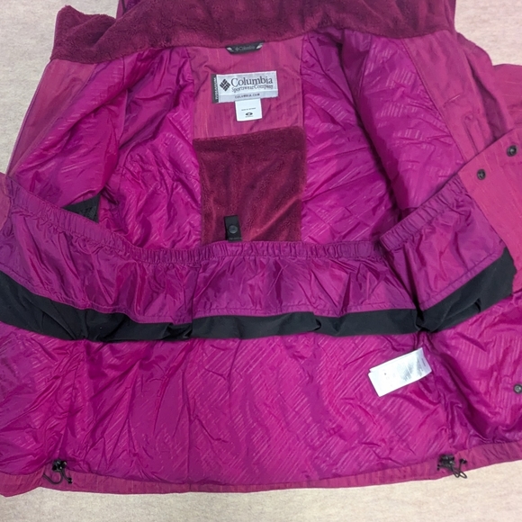 Columbia Titanium Women's Med Berry Pink Winter Jacket Coat Waterproof Details!! - Picture 13 of 16